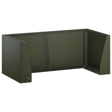Retentiewall 8 st 300 x 100 x 50 cm Staal Olijfgroen