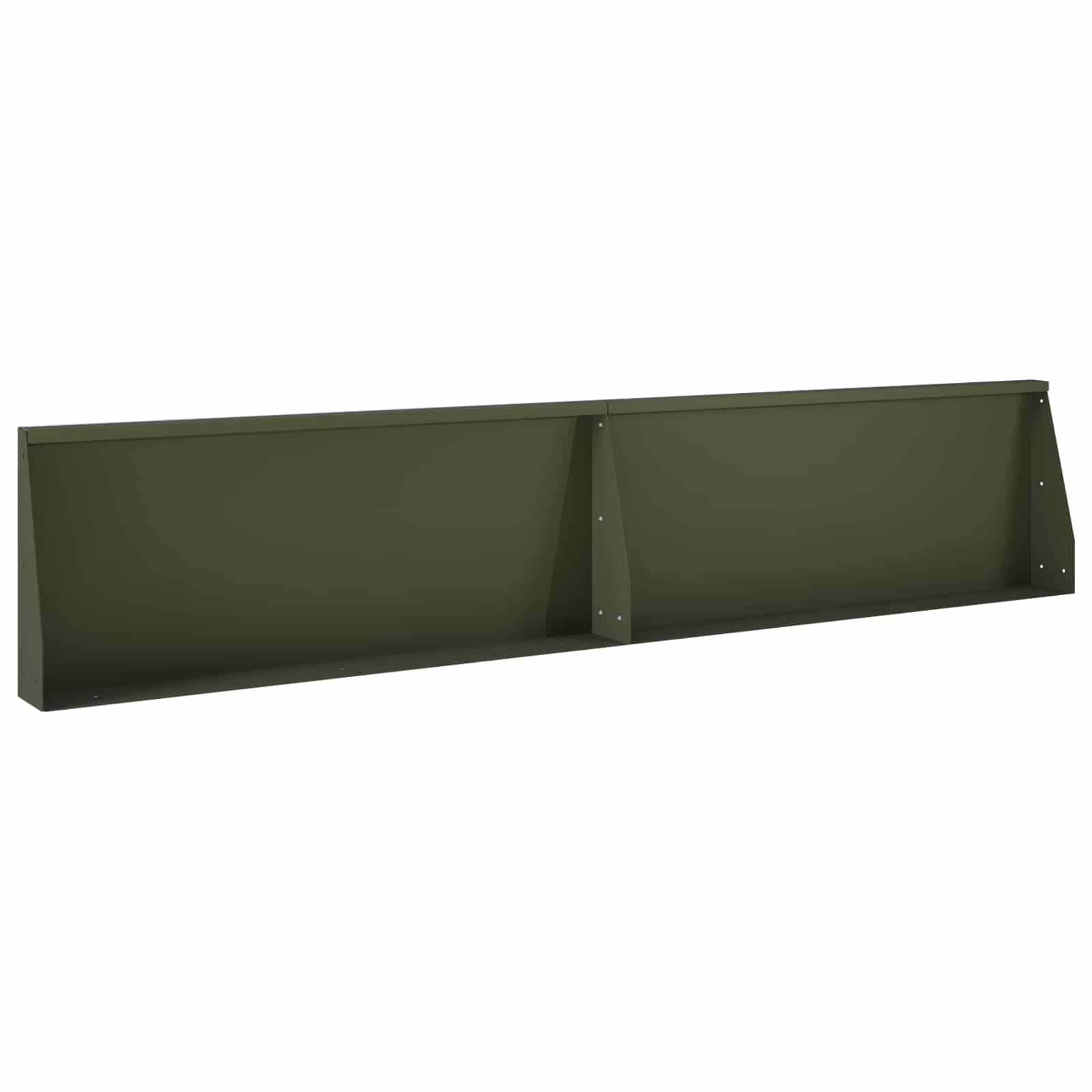 Retentiewall 8 st 300 x 100 x 50 cm Staal Olijfgroen