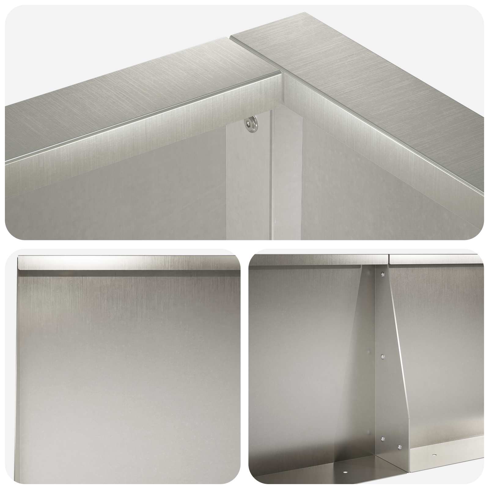 Retentiewall 8 st 300 x 100 x 50 cm Roestvrij staal zilver
