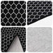 Vloerkleed ORIZ Zwart maaspatroon 160 x 160 cm 100% polyester