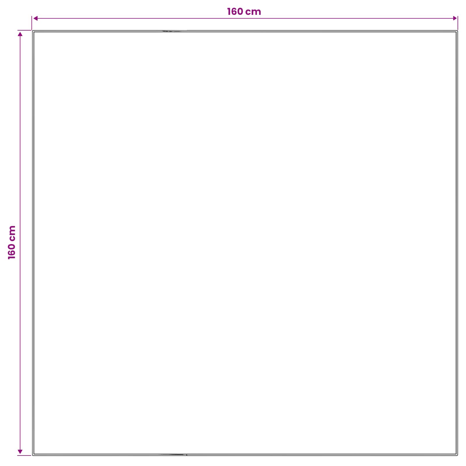 Vloerkleed ORIZ Zwart maaspatroon 160 x 160 cm 100% polyester