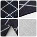 Vloerkleed ORIZ Zwart diamantpatroon 200 x 280 cm