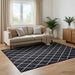 Vloerkleed ORIZ Zwart diamantpatroon 200 x 280 cm