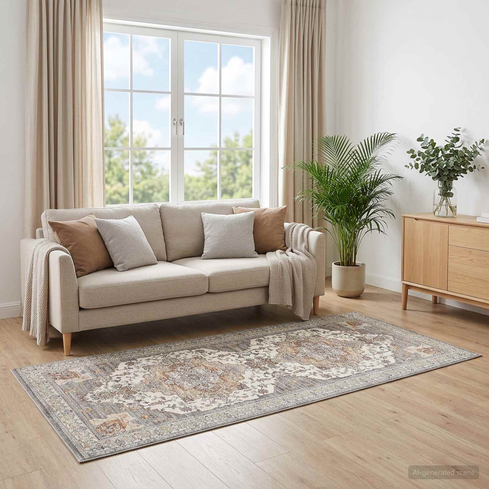 Vloerkleed ORIZ Bruin 80 x 200 cm 100% polyester
