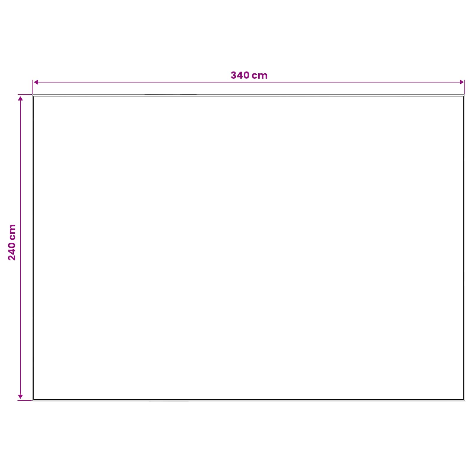 Vloerkleed ORIZ Bruin 240 x 340 cm 100% polyester