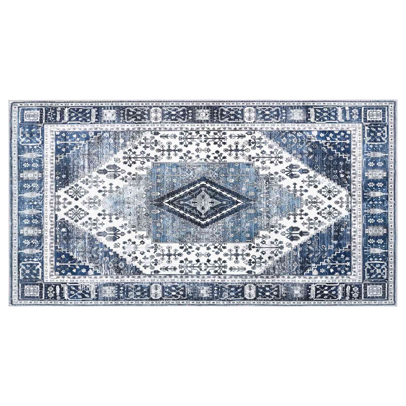Vloerkleed ORIZ Donkerblauw 80 x 150 cm 100% polyester