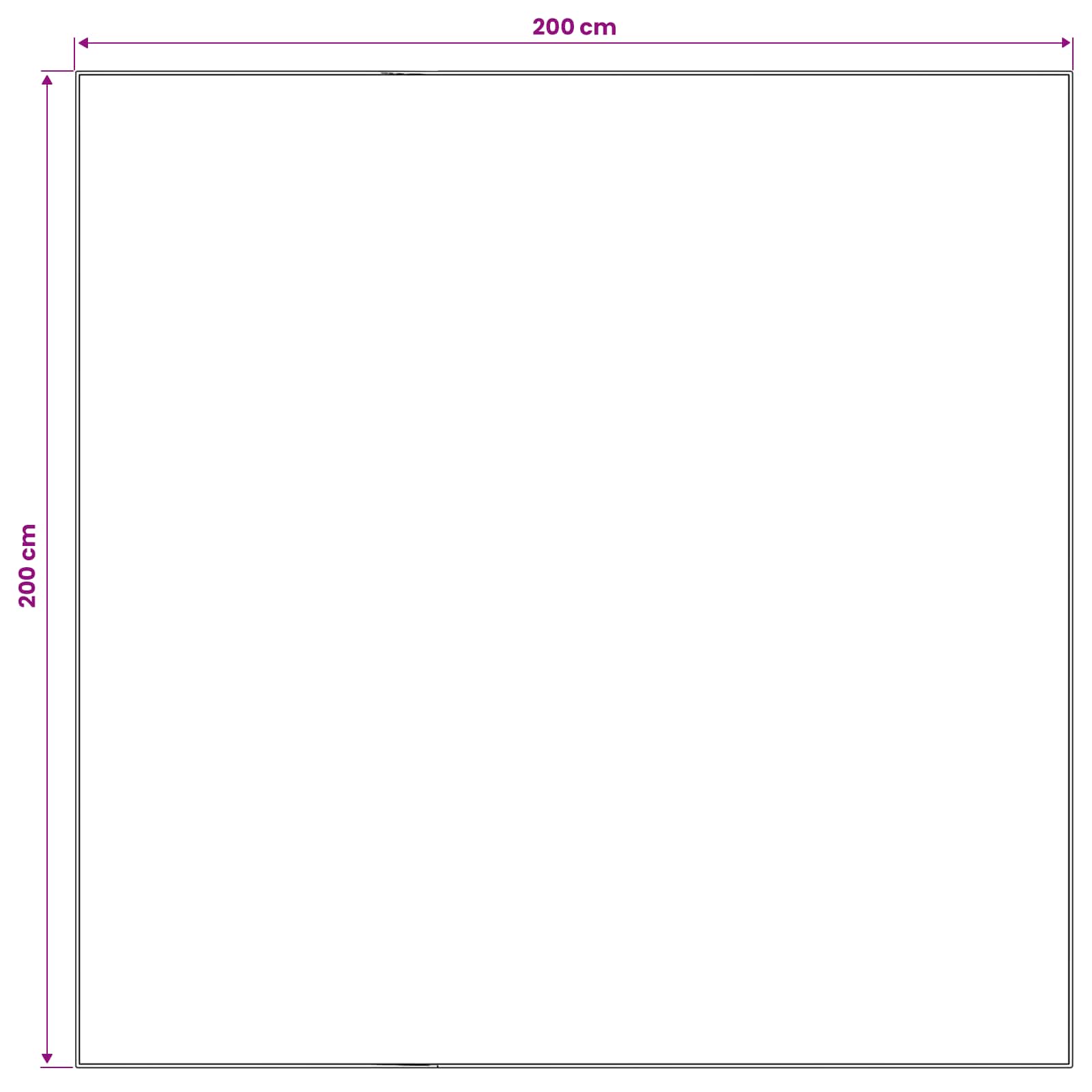 Vloerkleed ORIZ Donkerblauw 200 x 200 cm 100% polyester