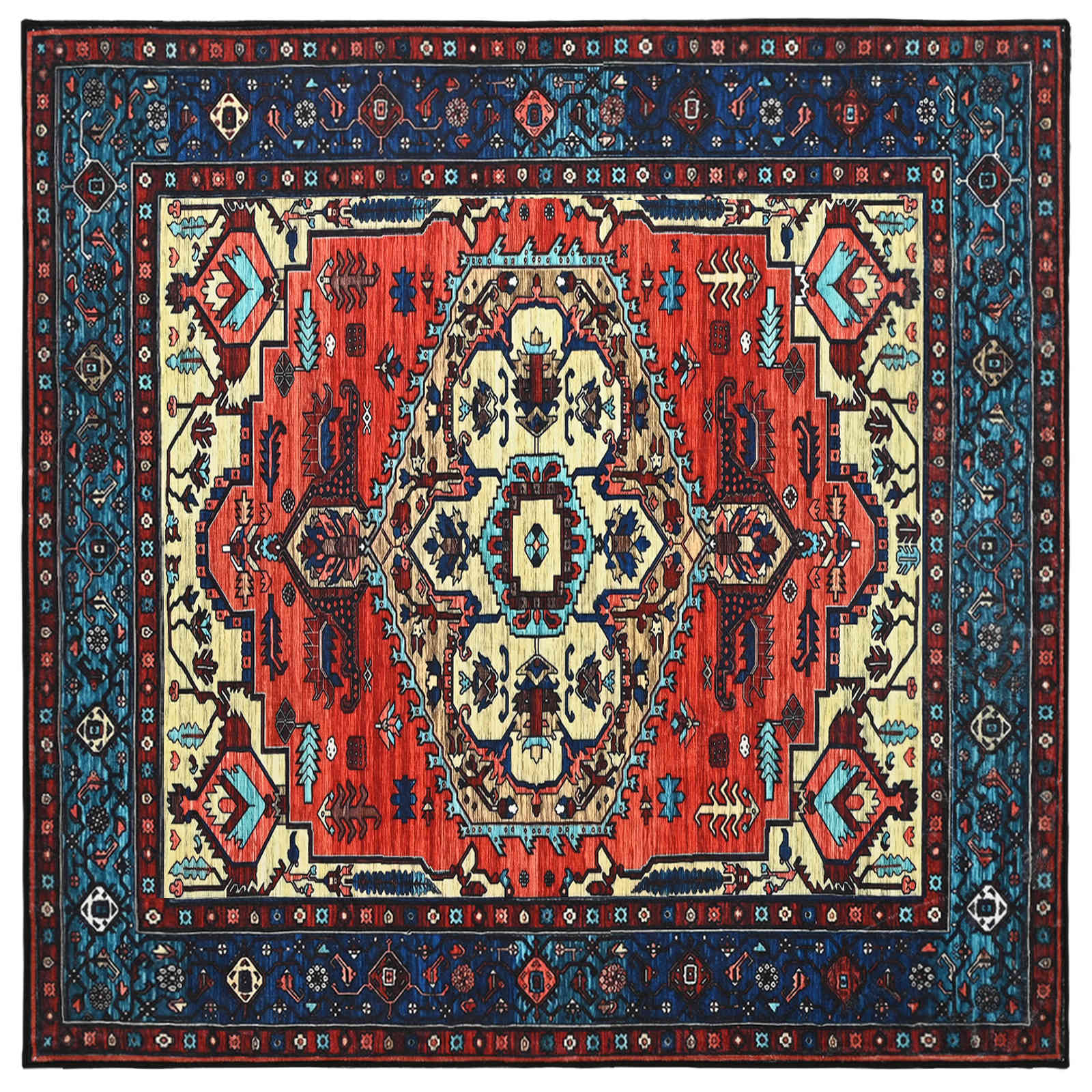 Vloerkleed ORIZ Rood 200 x 200 cm 100% polyester