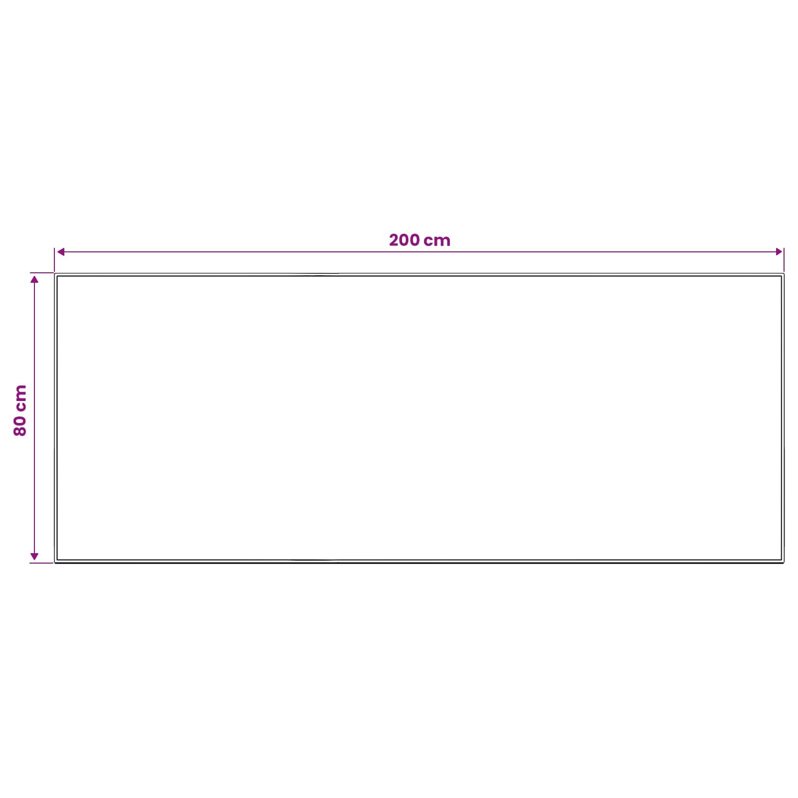 Vloerkleed ORIZ Crèmekleurig 80 x 200 cm 100% polyester