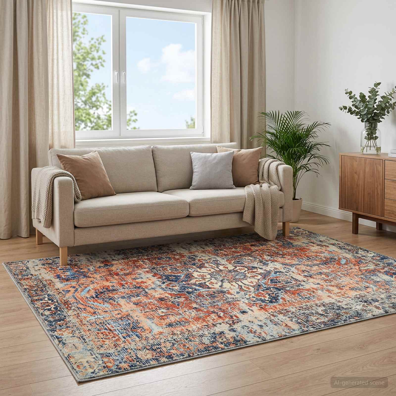 Vloerkleed ORIZ Oranje 300 x 400 cm 100% polyester