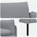 2-Zits Sofa Lichtgrijs 188 x 81 x 89 cm Stof