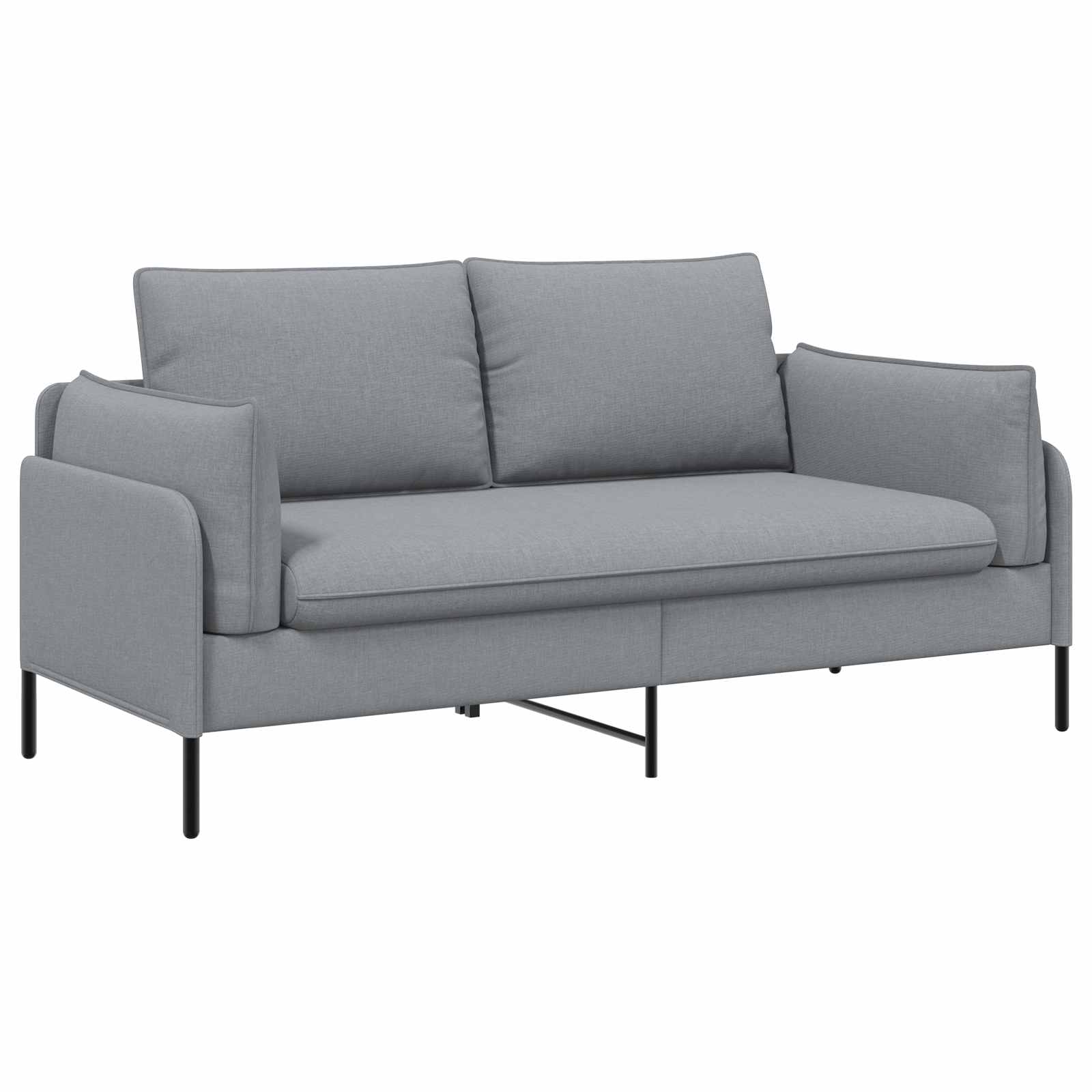 2-Zits Sofa Lichtgrijs 188 x 81 x 89 cm Stof