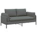 2-Zits Sofa Donkergrijs 188 x 81 x 89 cm Stof