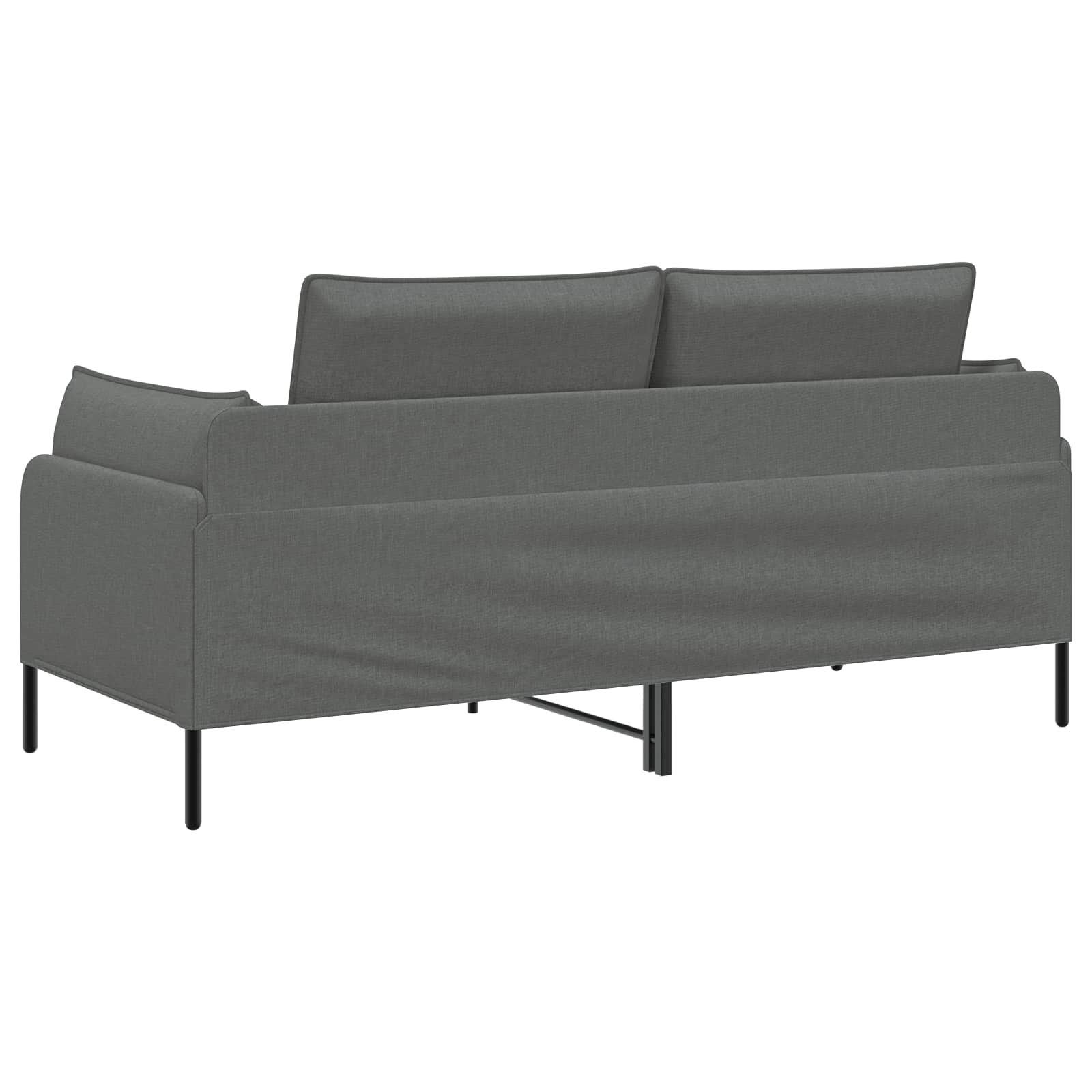 2-Zits Sofa Donkergrijs 188 x 81 x 89 cm Stof