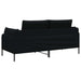 2-Zits Sofa Zwart 188 x 81 x 89 cm Stof