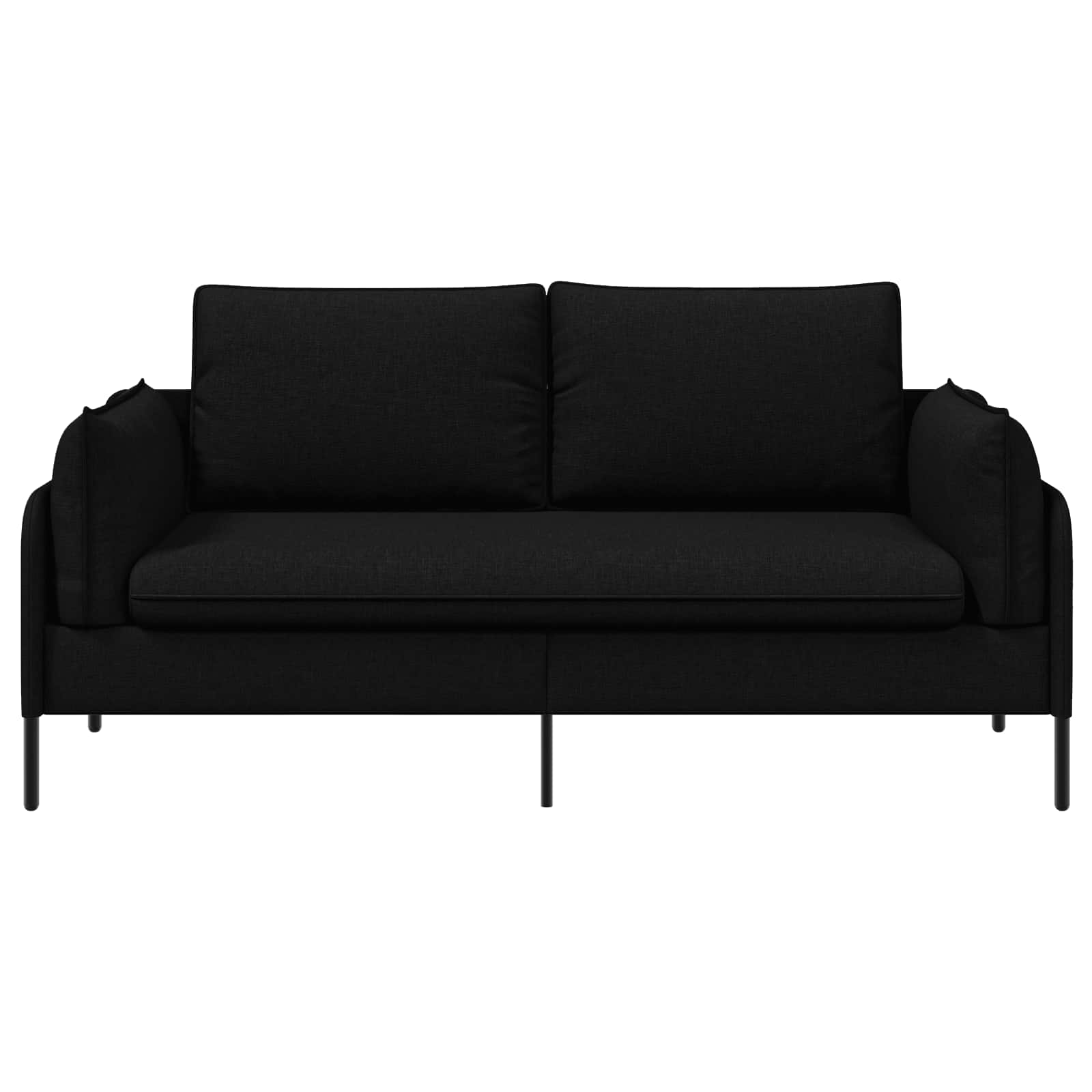 2-Zits Sofa Zwart 188 x 81 x 89 cm Stof