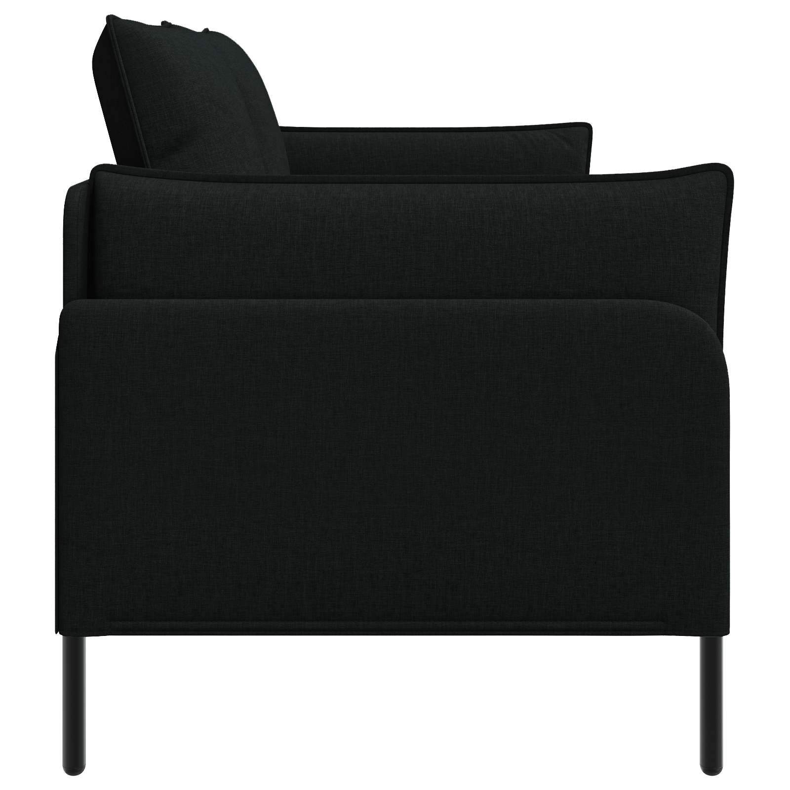2-Zits Sofa Zwart 188 x 81 x 89 cm Stof