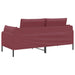 2-Zits Sofa Wijnrood 188 x 81 x 89 cm Stof