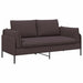 2-Zits Sofa Donkerbruin 188 x 81 x 89 cm Stof