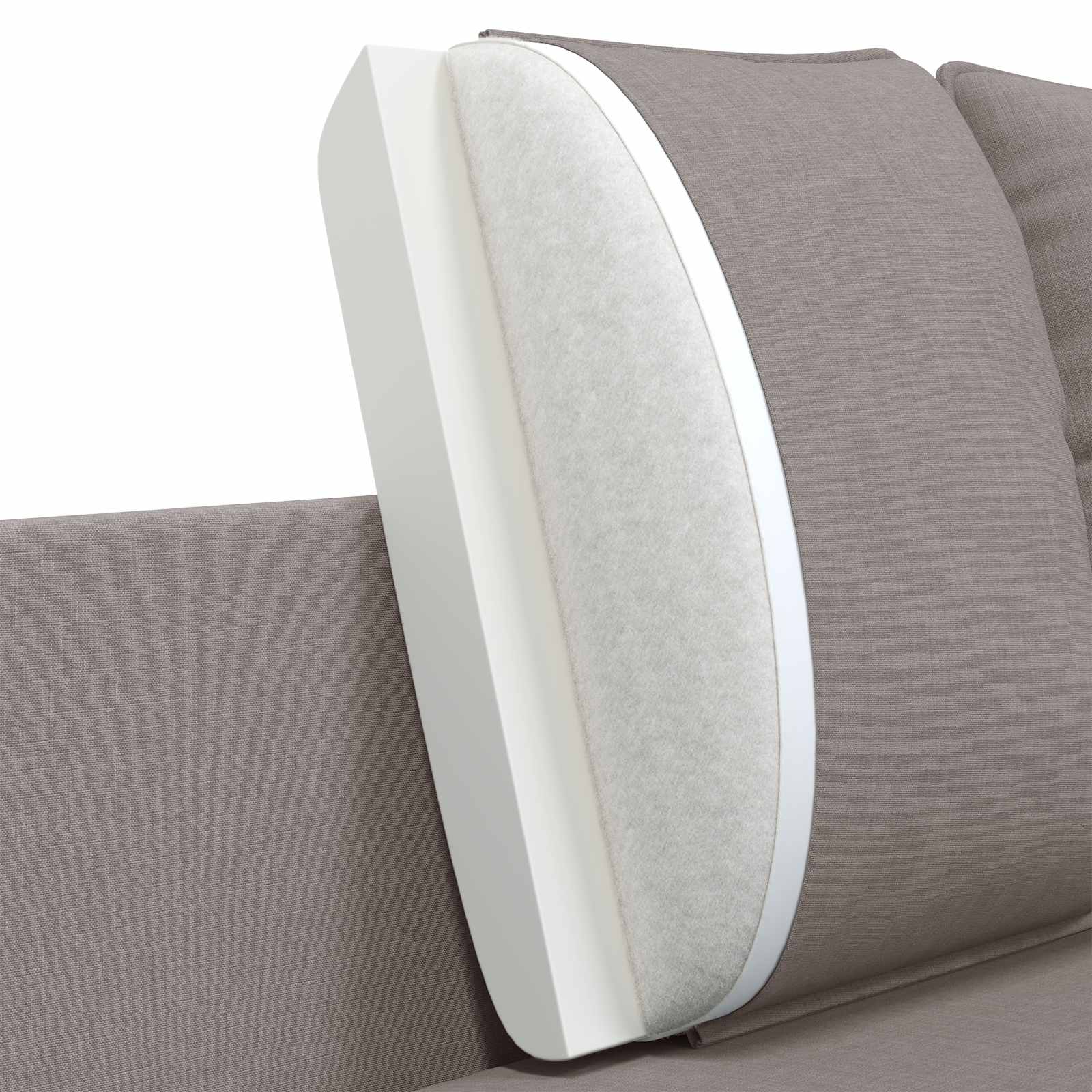 2-Zits Sofa Taupe 188 x 81 x 89 cm Stof