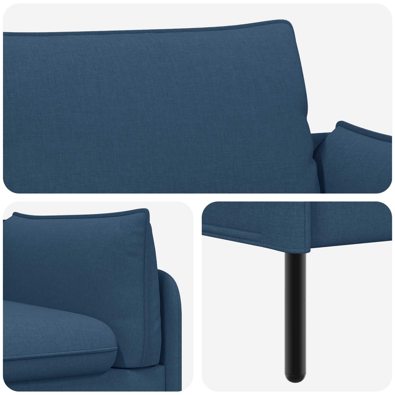 2-Zits Sofa Blauw 188 x 81 x 89 cm Stof