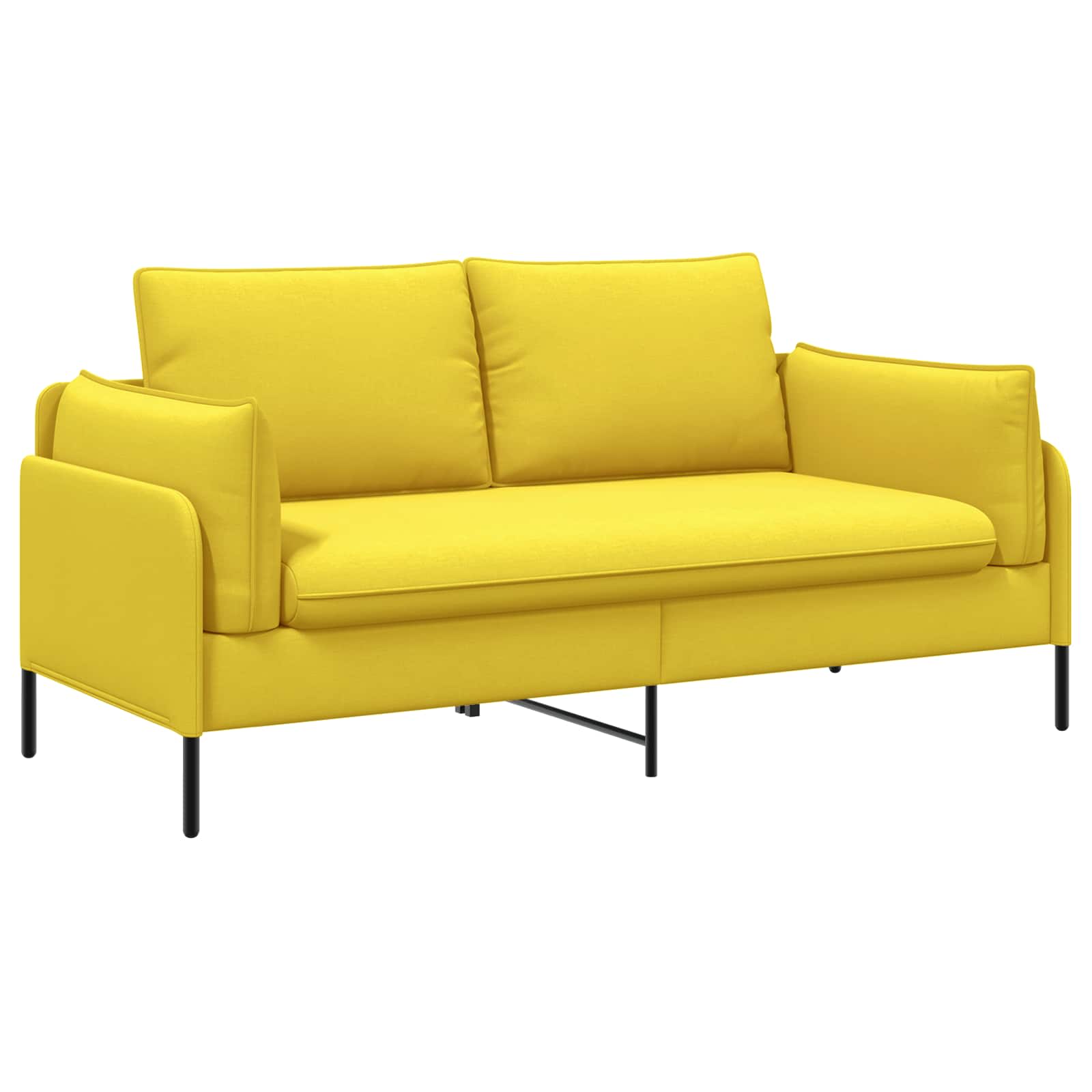 2-Zits Sofa Lichtgeel 188 x 81 x 89 cm Stof