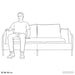 2-Zits Sofa Lichtgeel 188 x 81 x 89 cm Stof