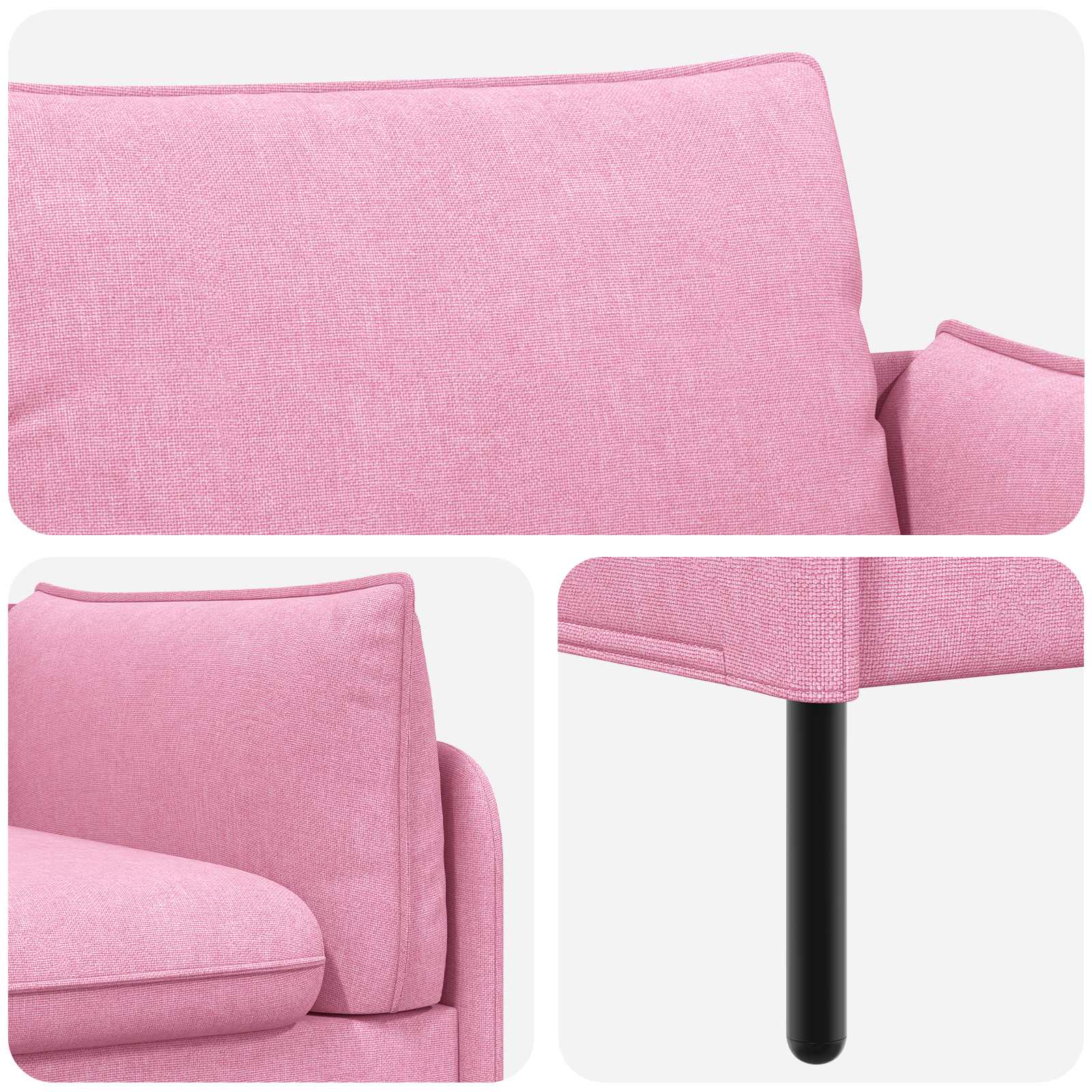 2-Zits Sofa Roze 188 x 81 x 89 cm Stof