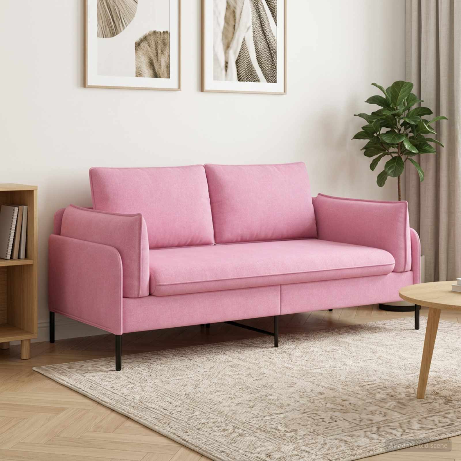 2-Zits Sofa Roze 188 x 81 x 89 cm Stof