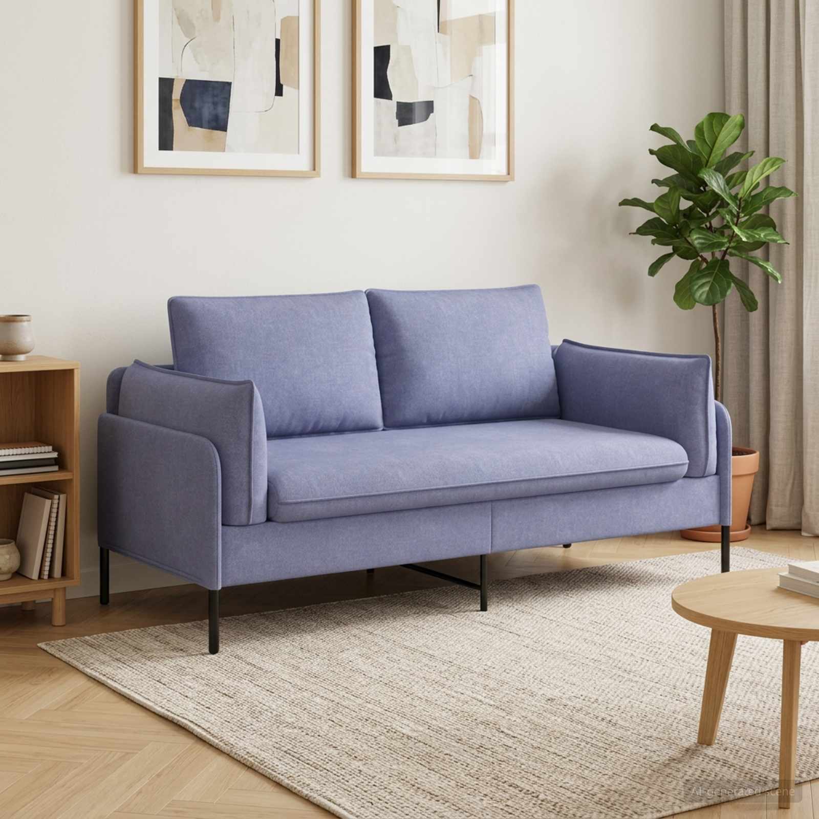 2-Zits Sofa Jeans Blauw 188 x 81 x 89 cm Stof