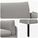 2-Zits Sofa 2-zits Lichtgrijs 188 x 81 x 89 cm fluweel