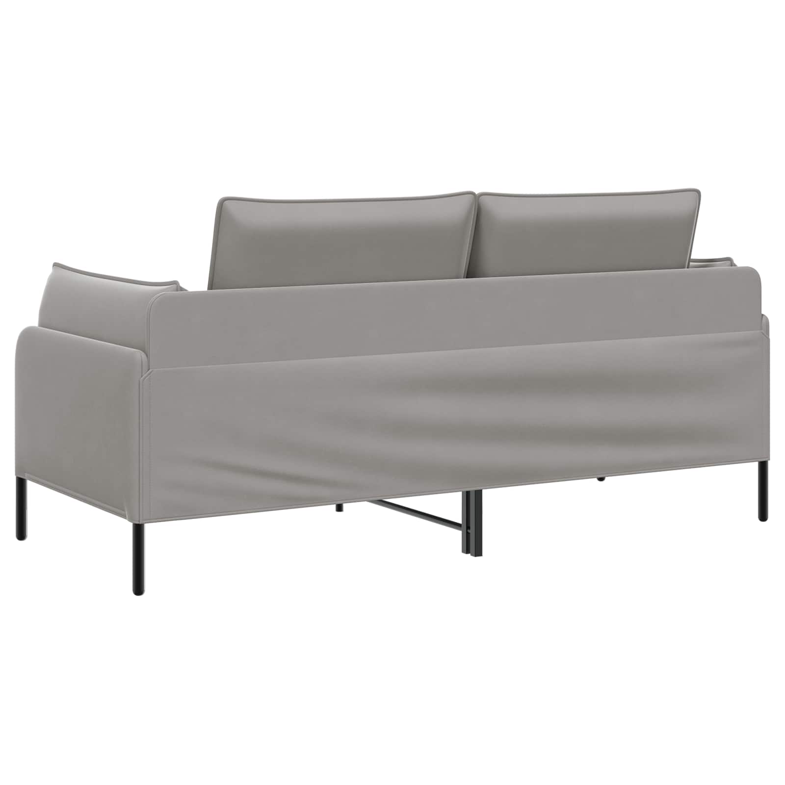 2-Zits Sofa 2-zits Lichtgrijs 188 x 81 x 89 cm fluweel