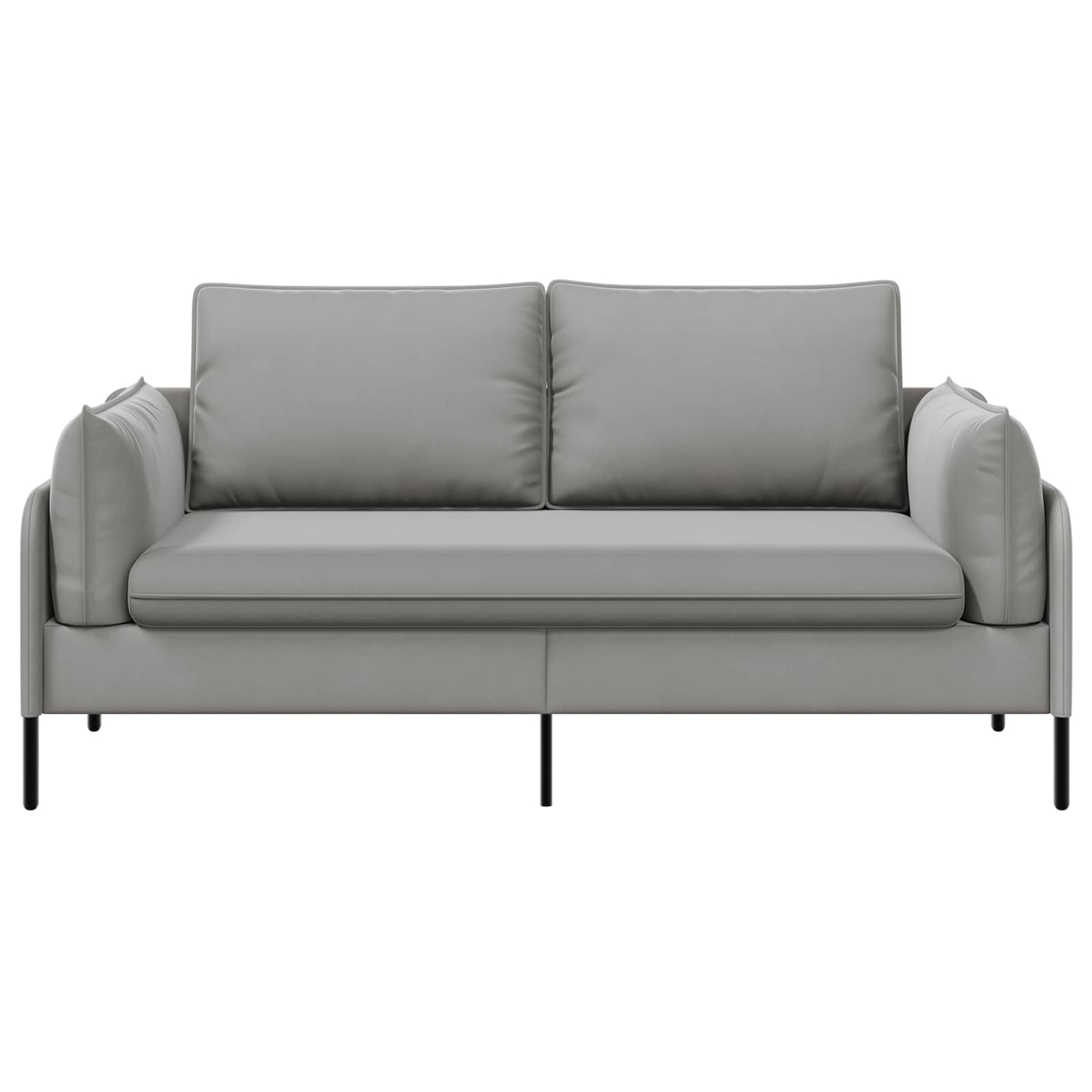 2-Zits Sofa 2-zits Lichtgrijs 188 x 81 x 89 cm fluweel