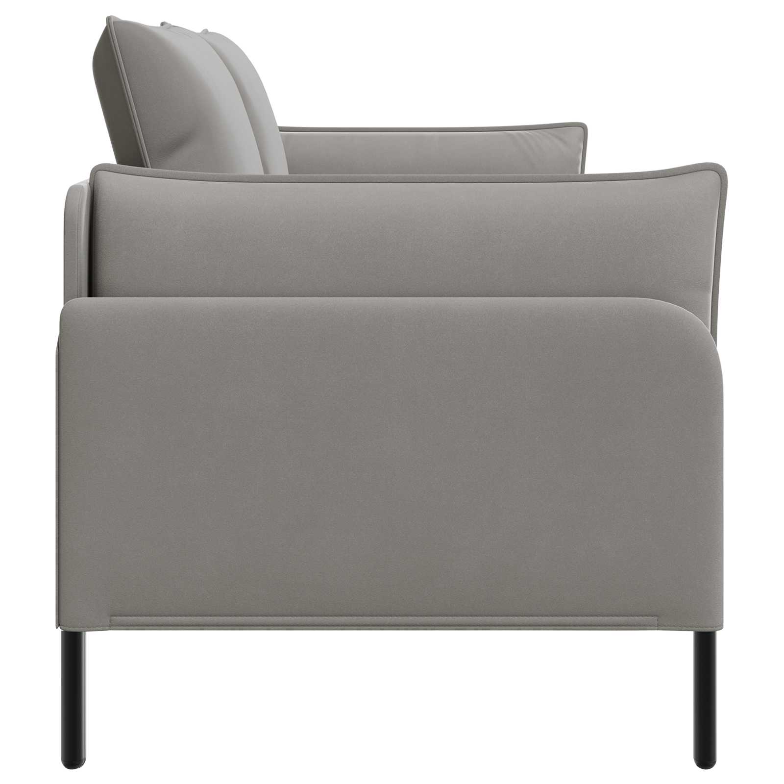 2-Zits Sofa 2-zits Lichtgrijs 188 x 81 x 89 cm fluweel
