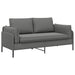 2-Zits Sofa 2-zits Donkergrijs 188 x 81 x 89 cm fluweel