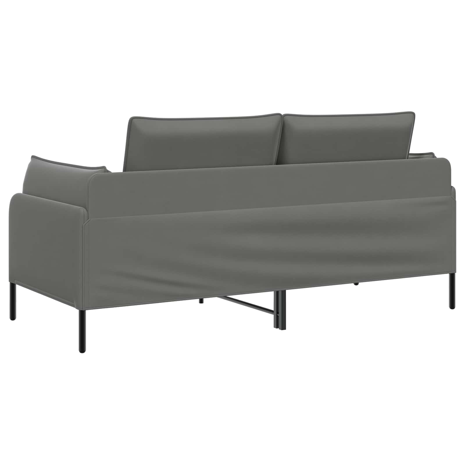2-Zits Sofa 2-zits Donkergrijs 188 x 81 x 89 cm fluweel