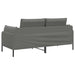 2-Zits Sofa 2-zits Donkergrijs 188 x 81 x 89 cm fluweel