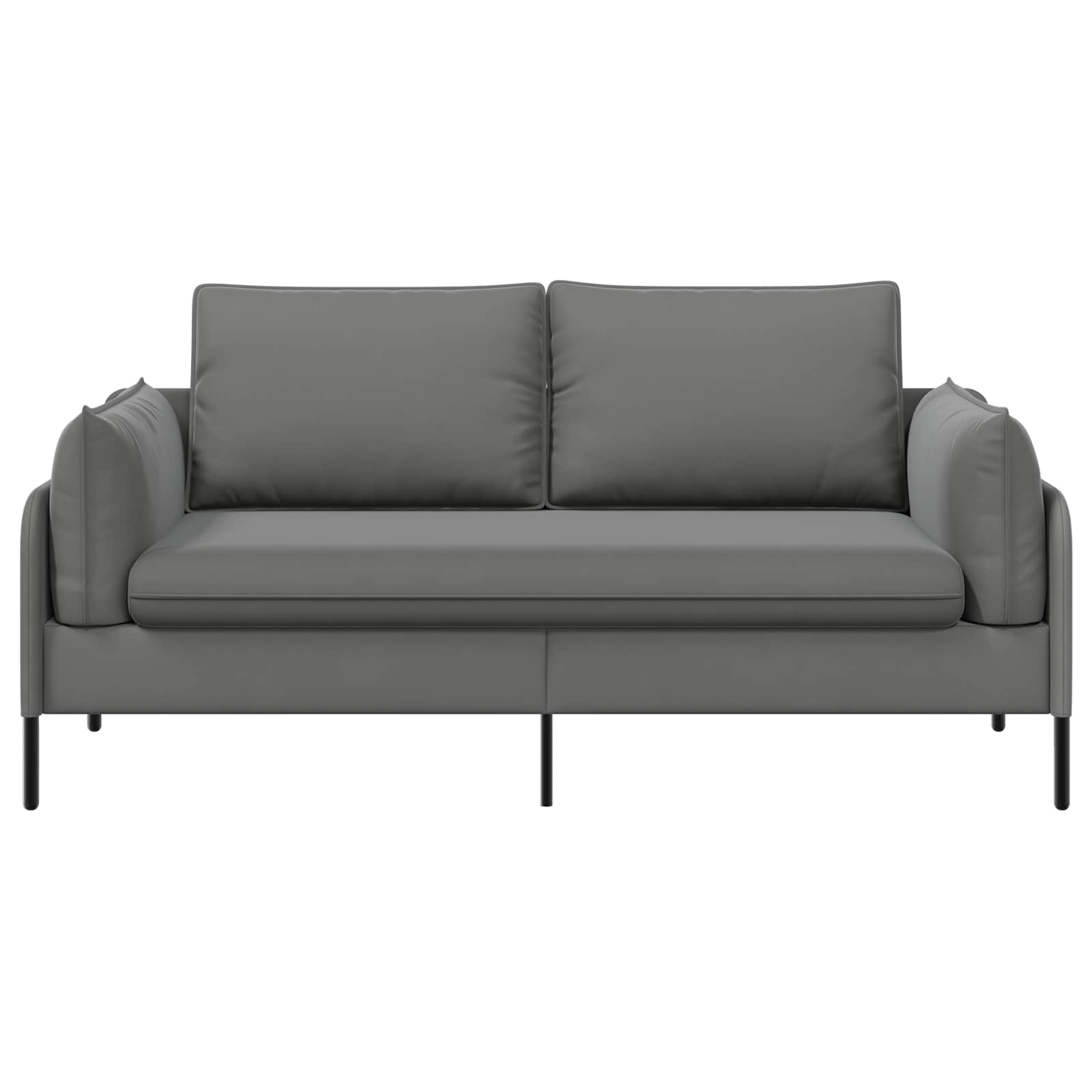 2-Zits Sofa 2-zits Donkergrijs 188 x 81 x 89 cm fluweel