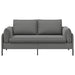 2-Zits Sofa 2-zits Donkergrijs 188 x 81 x 89 cm fluweel