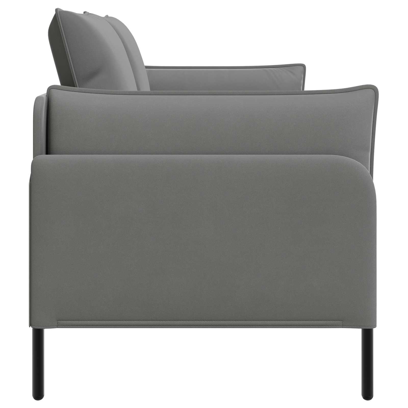 2-Zits Sofa 2-zits Donkergrijs 188 x 81 x 89 cm fluweel