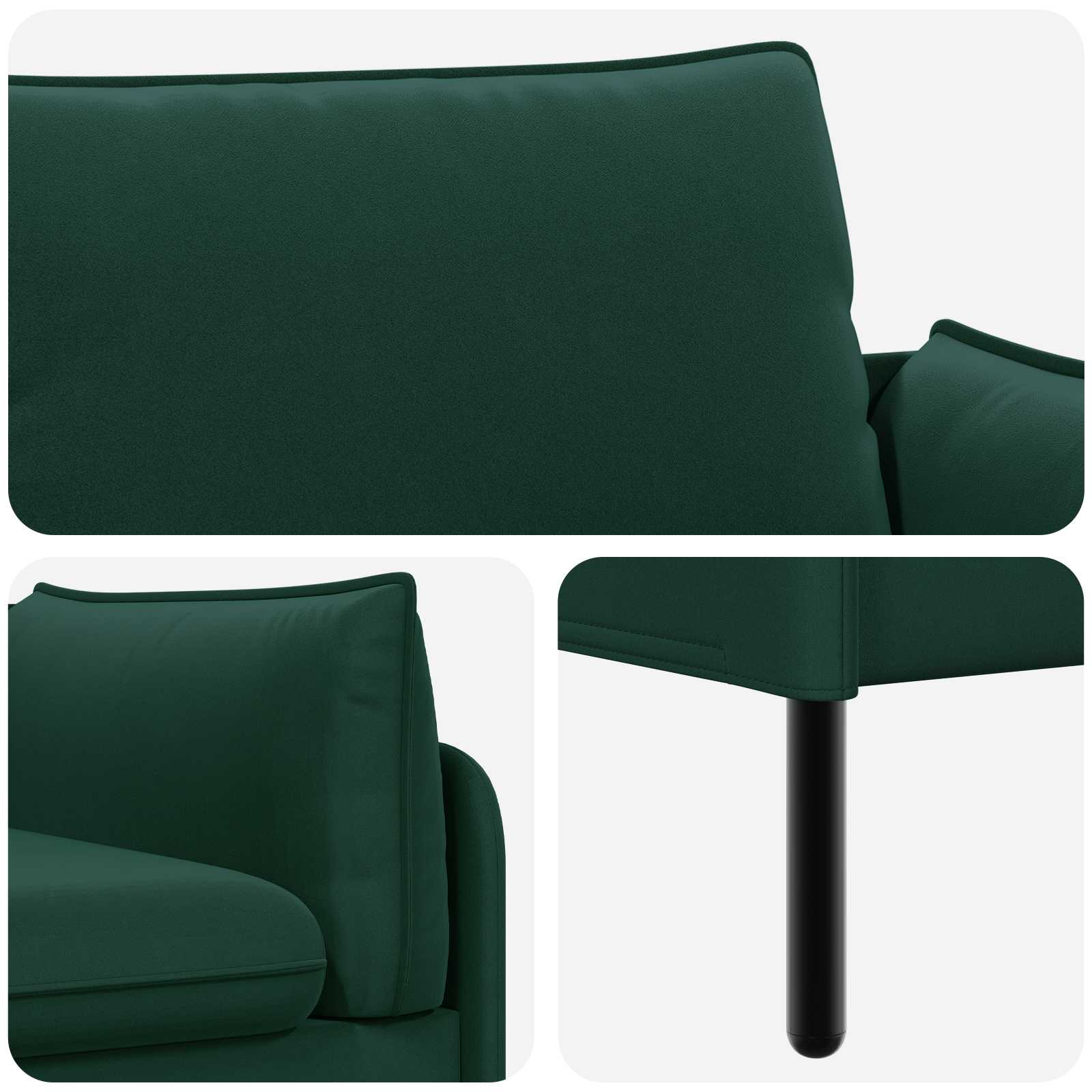 2-Zits Sofa 2-zits Donkergroen 188 x 81 x 89 cm fluweel