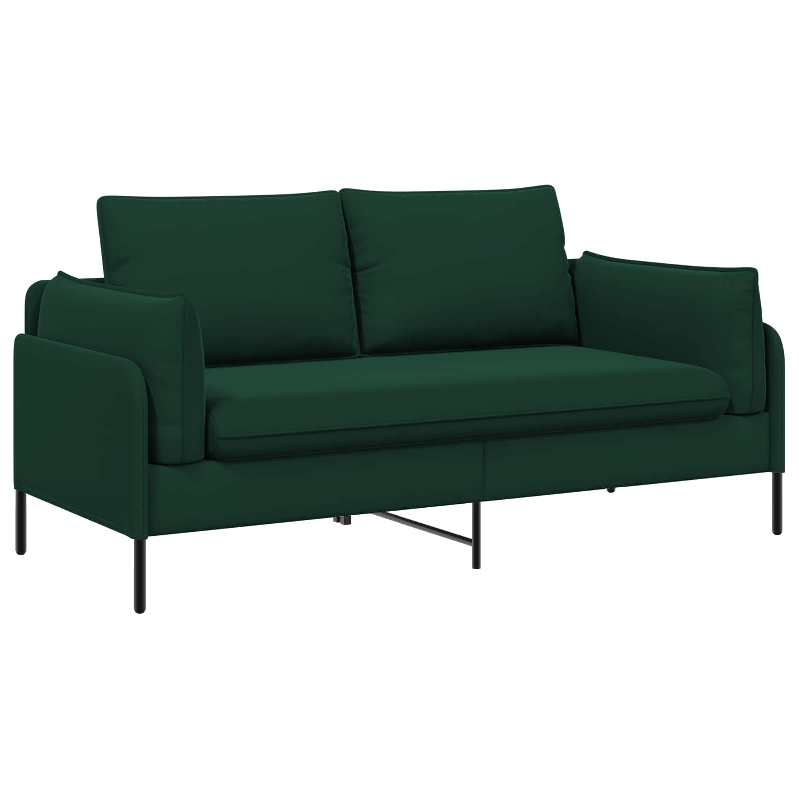 2-Zits Sofa 2-zits Donkergroen 188 x 81 x 89 cm fluweel