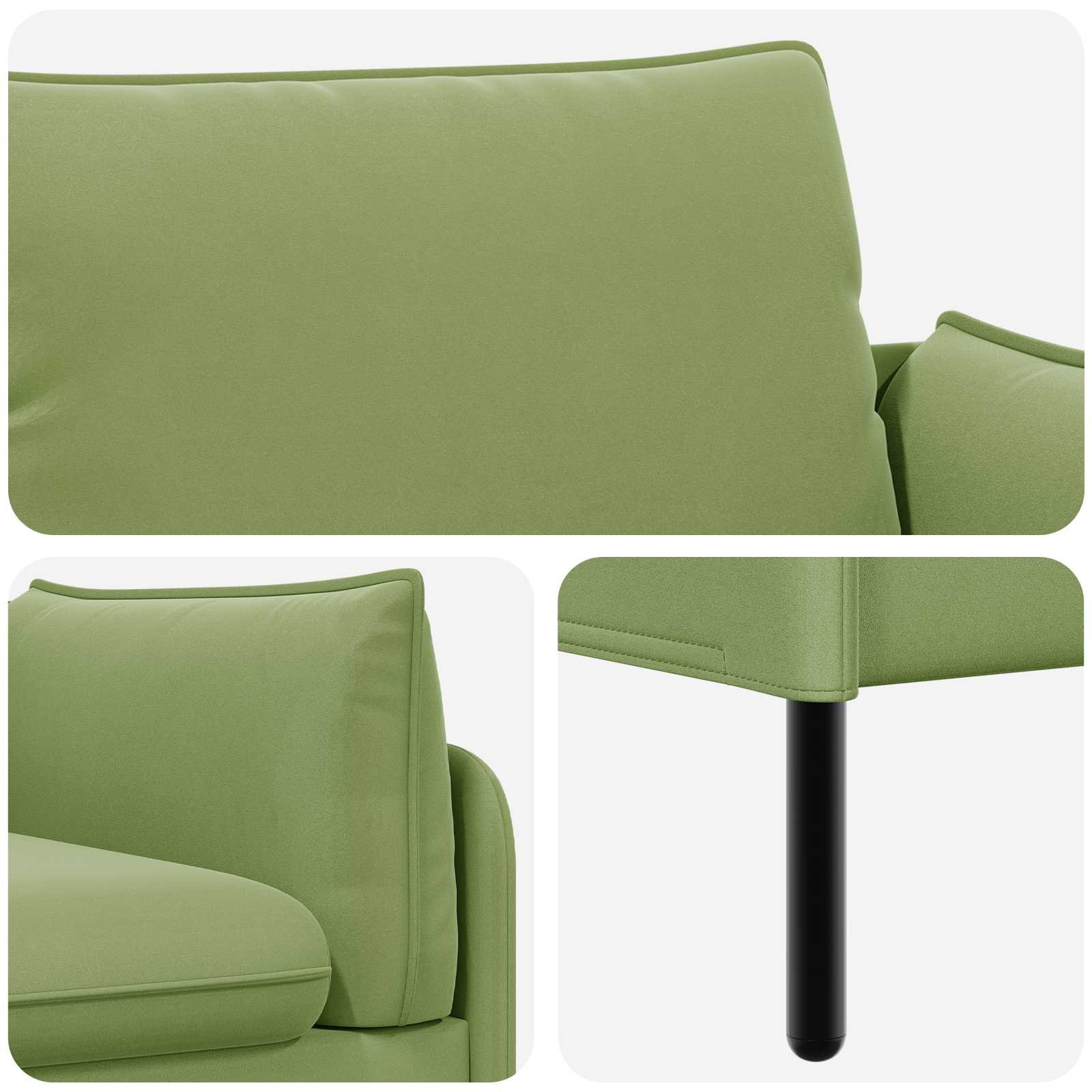 2-Zits Sofa 2-zits Lichtgroen 188 x 81 x 89 cm fluweel