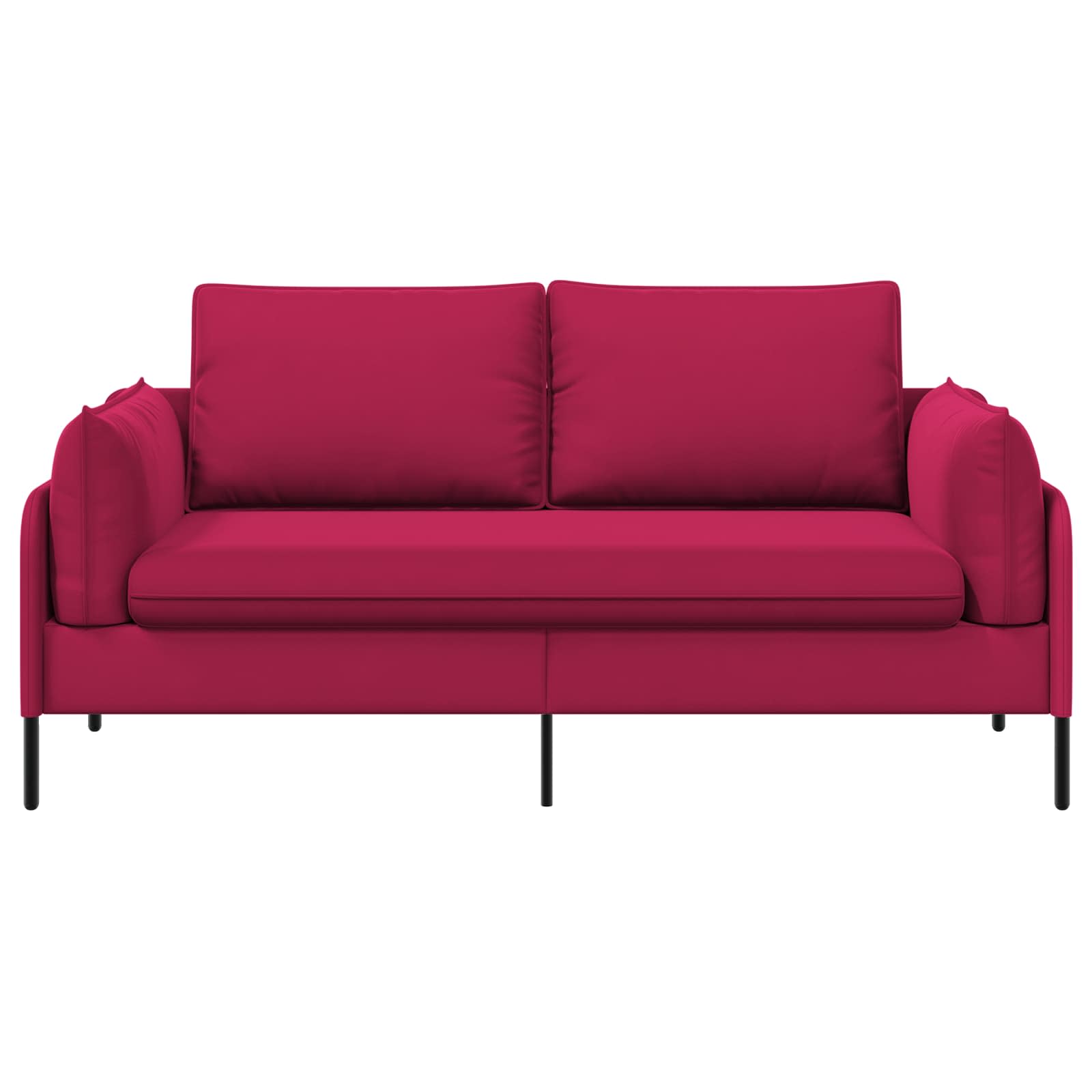 2-Zits Sofa 2-zits Wijnrood 188 x 81 x 89 cm fluweel