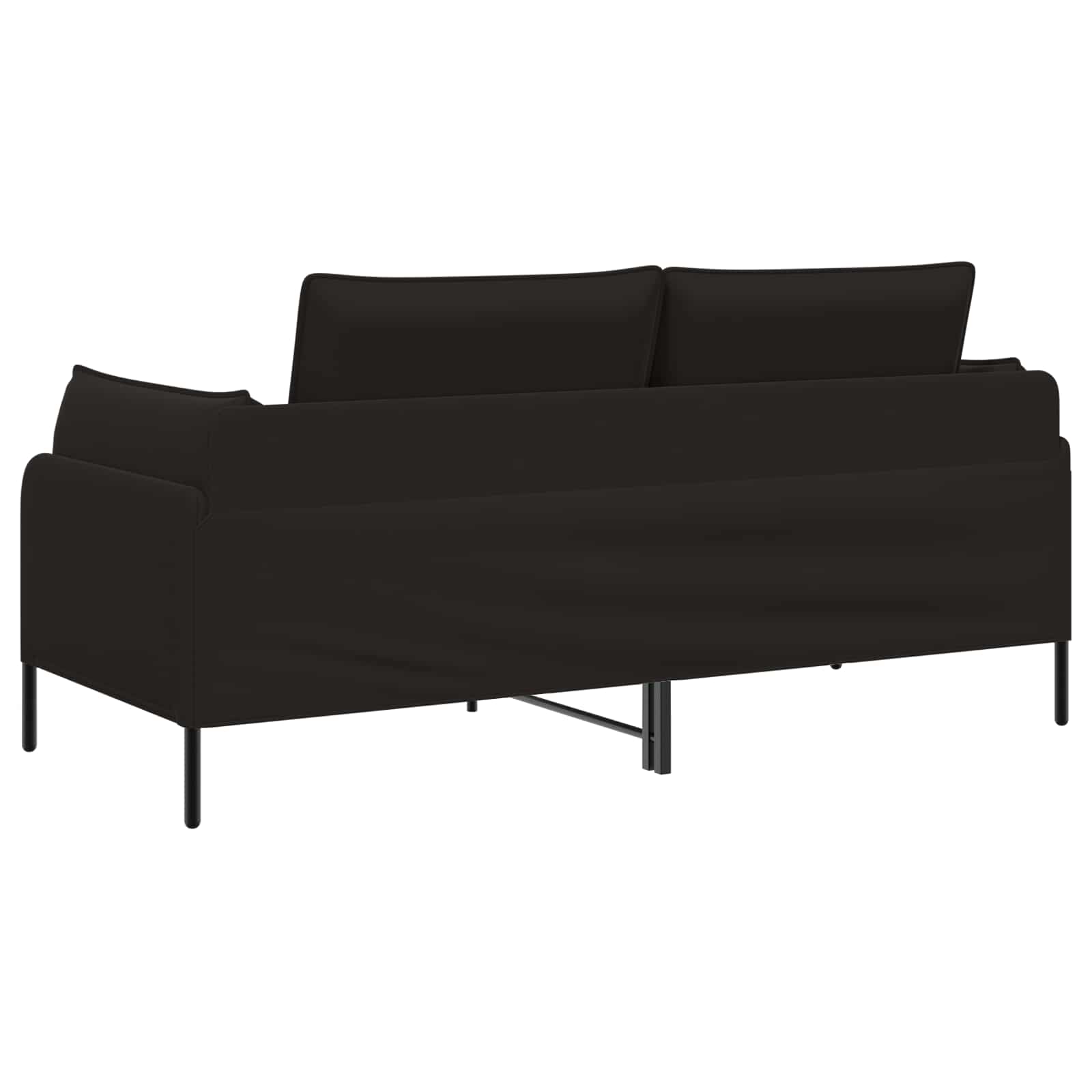 2-Zits Sofa 2-zits Zwart 188 x 81 x 89 cm fluweel