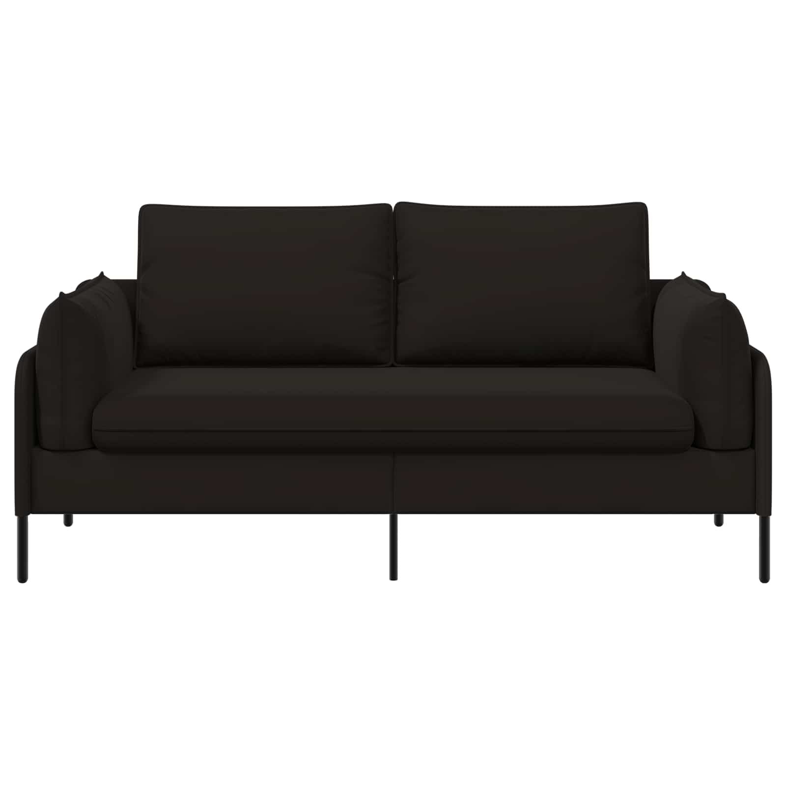2-Zits Sofa 2-zits Zwart 188 x 81 x 89 cm fluweel