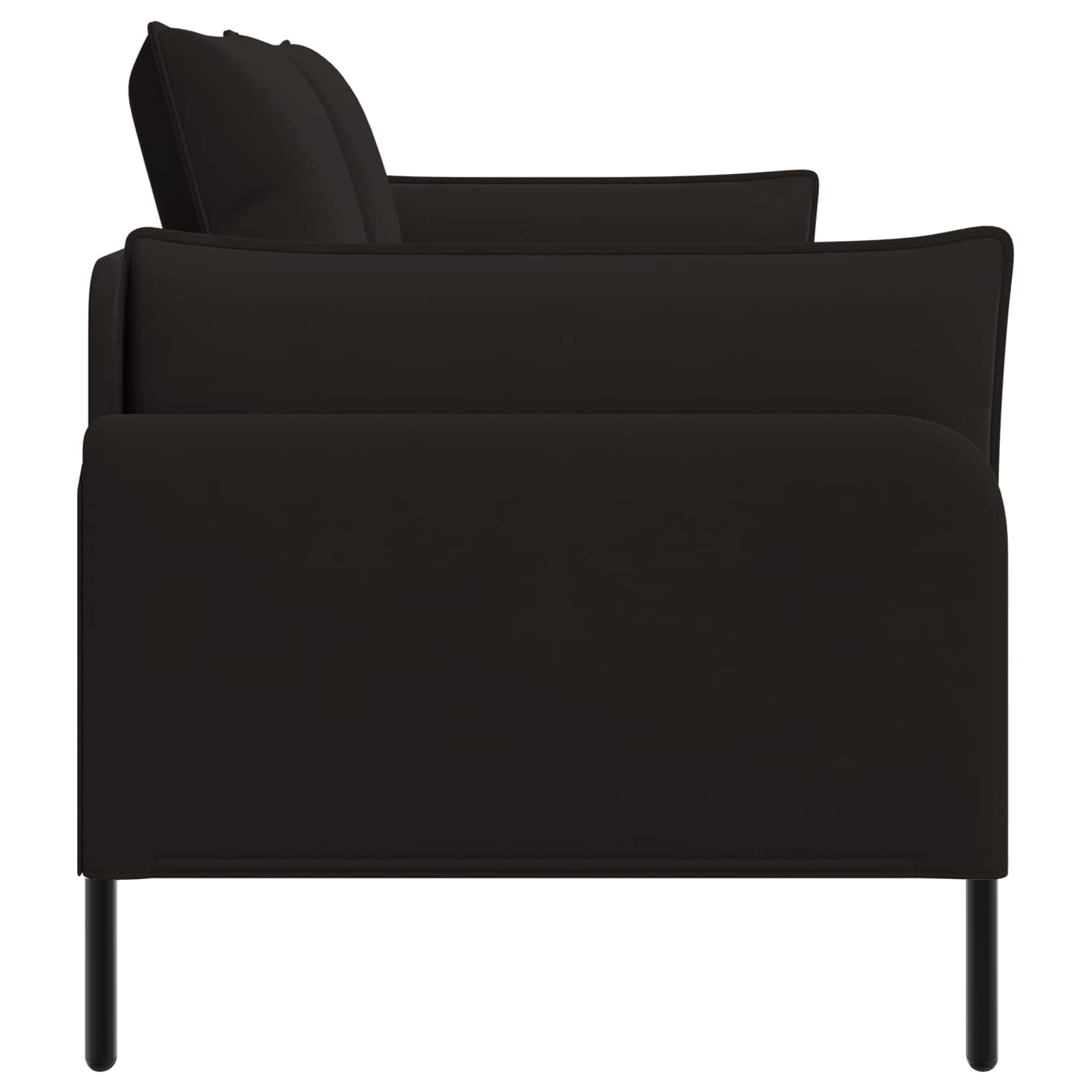 2-Zits Sofa 2-zits Zwart 188 x 81 x 89 cm fluweel