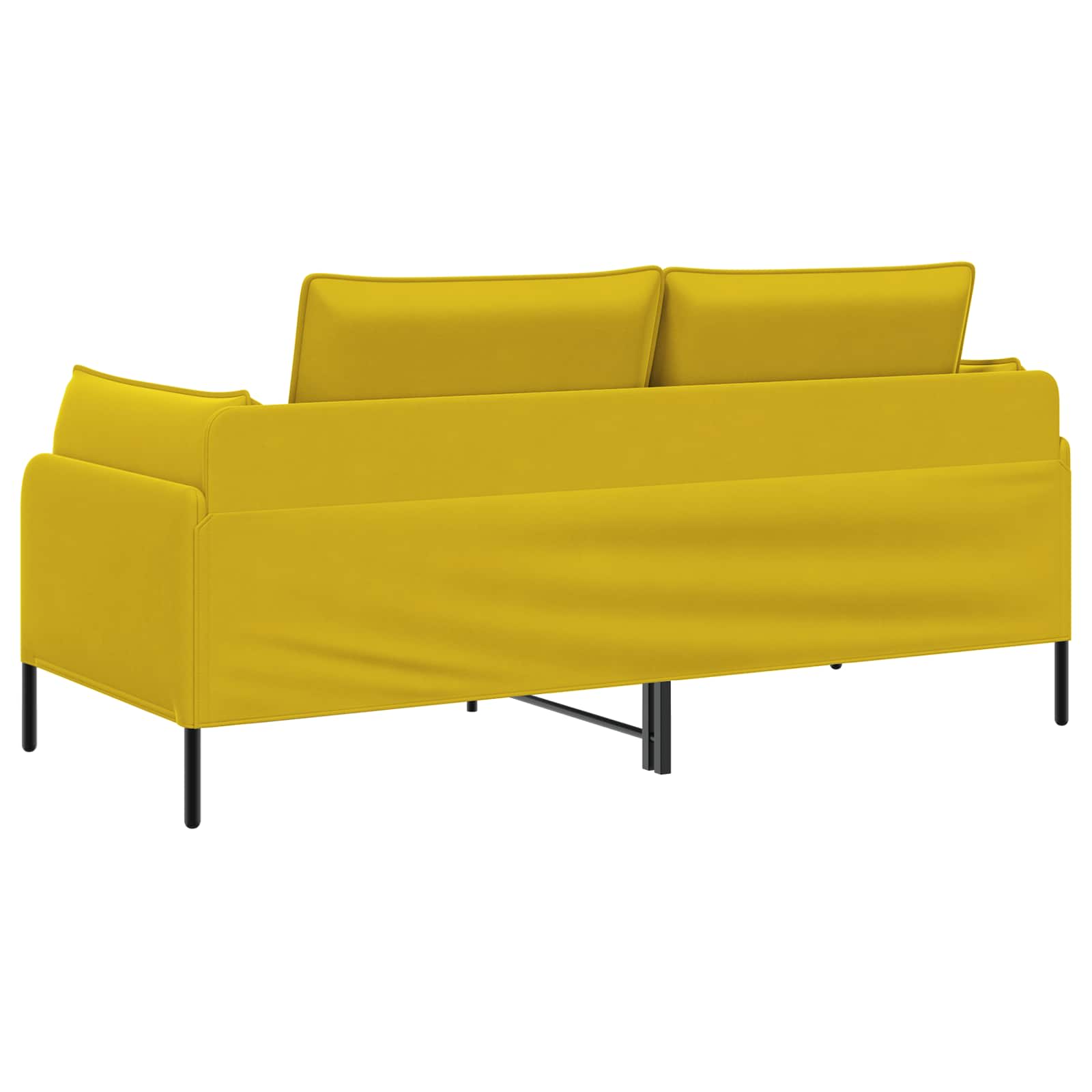 2-Zits Sofa 2-zits Geel 188 x 81 x 89 cm fluweel