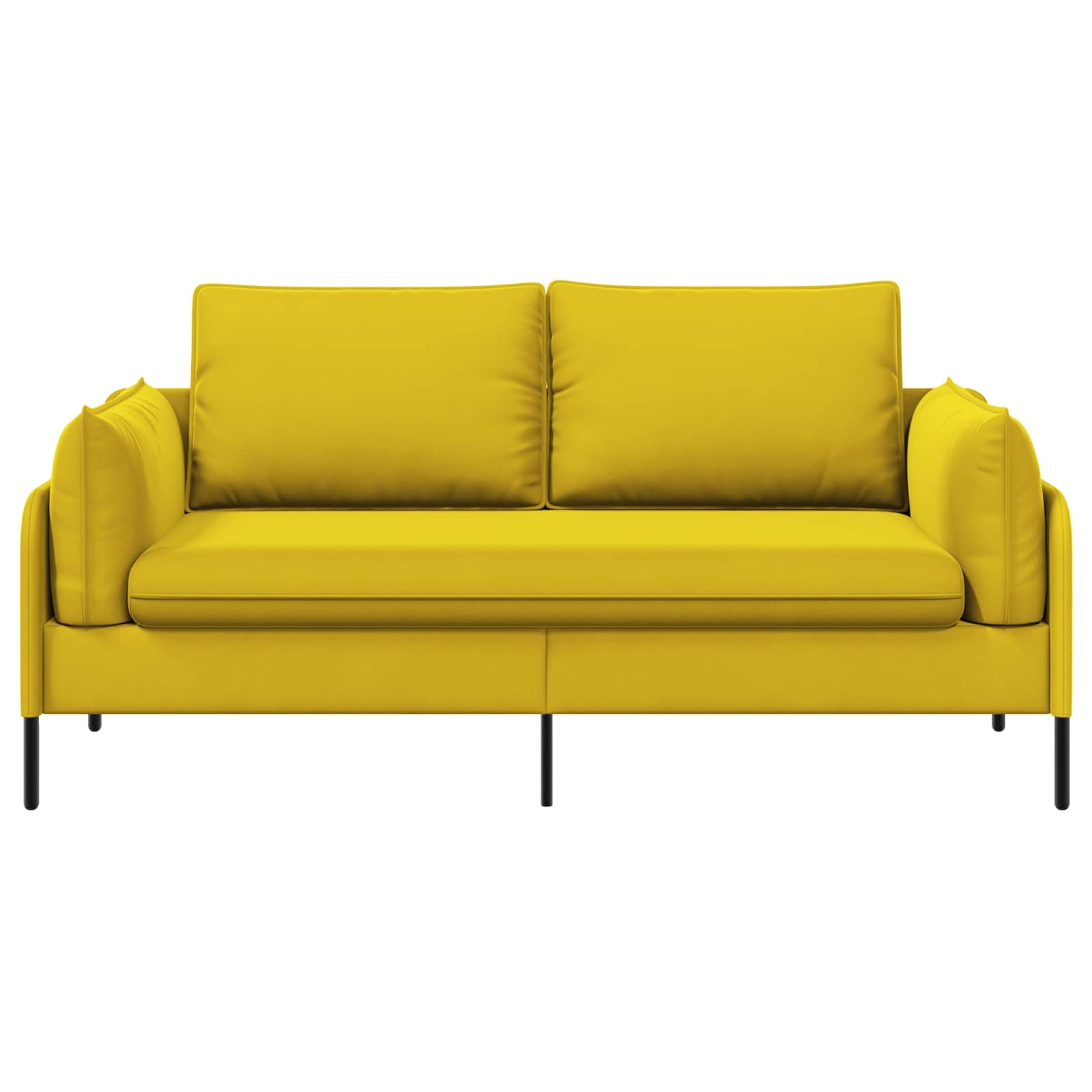 2-Zits Sofa 2-zits Geel 188 x 81 x 89 cm fluweel