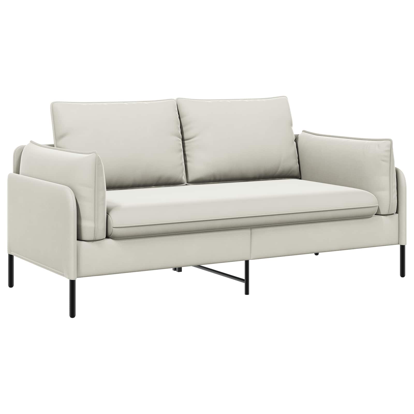 2-Zits Sofa 2-zits Crèmekleurig 188 x 81 x 89 cm fluweel